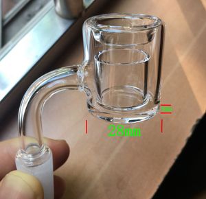 4mm Thick Bottom XXL Quartz Thermal Banger Double Tube Quartz Thermal Banger Nail For Glass Bongs PukinBeagle thermal P Banger