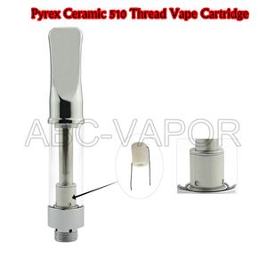 Wholesale co2 cartridges resale online - ML ML Pyrex Ceramic Thread Vape Cartridge Dank Oil Tank CO2 oil Atomizer With Metal Flat Tips