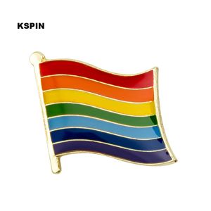 Broş Ayarı toptan satış-LGBT Gökkuşağı Metal Rozet Pin Broş Chapas Metalicas Kawaii Pins Set Rozet Set