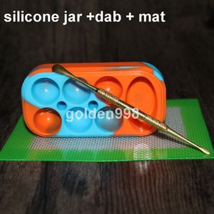 lådor silikonoljekoncentratbehållare för icke -klibbig mini bho pad kisel dab vaxbehållare gummi slick burk