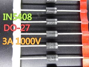 100 pçs / lote diodo retificador in5408 do-27 3A 1000V em estoque