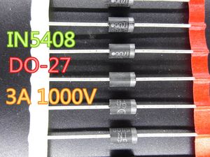 100pcs / lot 정류기 다이오드 IN5408 DO-27 3A 1000V 재고 있음