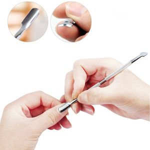 brainbow pack stainless steel two sided uv gel cuticle removal dead skin pusher nail art manicure tools281W