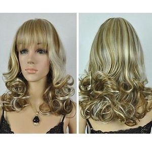 Mittlere neue Art braune Mischung blonde Haarperücken für Frauenperücke