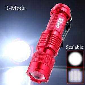 XPE Q5 LED 7W Mini Flashlight Waterproof Adjustable Focus Tactical Zoom Spotligh lantern Troch Lamp AA Battery Camping Hiking Light