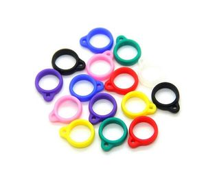 12mm diameter Silicone Necklace Ring Electronic cigarette Accessary EGO Case Silicon Ring 510 lanyard silicone ring with various colors