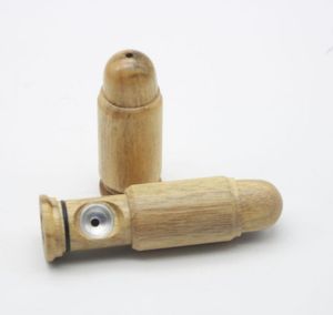 Il tubo in legno a forma di proiettile di nuovo prodotto può ridurre facilmente il set di fumo di sigaretta portatile.