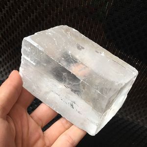 Free shipping 1pcs 500g Natural big size square calcite stones Iceland spar Quartz Crystal Rock Energy Mineral Specimen Healing