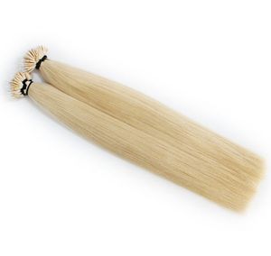 Prosty styl indyjski pierścień nanotip Remy Human Hair Extensions 16 24 200G 200S 1G S Blond Kolor 60