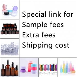 Special link for sample fees extra fees shipping cost of plastic cosmetic jars glass perfume spray atomizer bottle