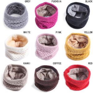 Warm Knitted Winter Baby Scarf Children Scarf Kids Adult Neckerchief Knitted Scarves Child Boy's Girls Neck Warmer Ring