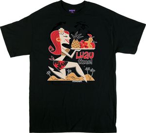 Camiseta De Mens Luau. venda por atacado-Derek Yaniger Mens T shirt Preta Tee Hipster Beatnik Mod Luau Tiki Havaiano s Algodão T Camisas Roupas de Marca Tops Tees