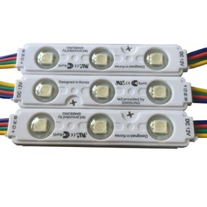IP68 RGB LED modules lights DC12V 3 PCS SMD5050 LED injection modules lighting waterproof pixel Backlights for channer letter