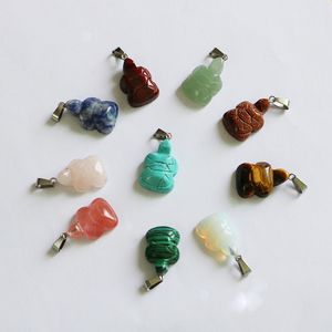 Fubaoying Oyma Taşlar Hayvanlar Kaplumbağa Kolye Takı Yapımı için Kristal Gül Kuvarsit Kolye Kolye ücretsiz kargo