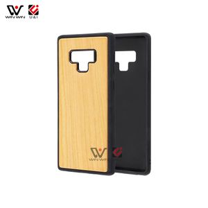 Shockproof Phone Cases For Samsung Galaxy Note 9 10 S9 S10 2021 Blank Wood Maple Cherry Rosewood Bamboo Walnut TPU Custom Logo Pattern Back Cover