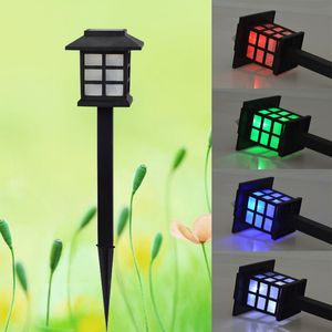 LED Solar Garden Light Stuga Stil med Vattentät Utomhus Garden Lawn Landskap Dekoration Solarlampa Varm / Vit / RGB