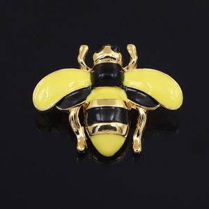 Hög kvalig emalj härlig gul liten bi brosch fantastisk insekt krage stift för män och kvinnor söta broch plaggtillbehör
