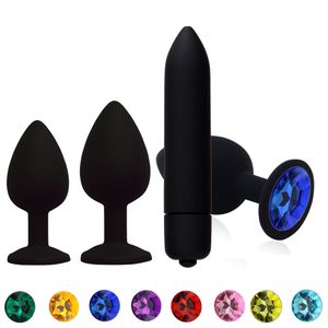 Seks Mağazası Kristal Takı Butt Plug Masajı Silikon Yapay Penis Vibratör Anal Plug Gay Anal Seks Oyuncakları Klitoris Stimülatörü Vibratör A3 S921