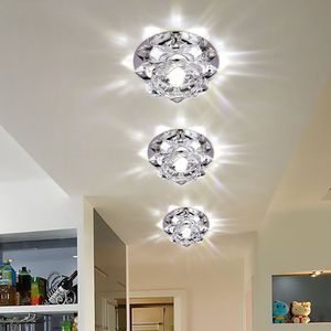 Kristal Lotus Çiçek Spotlar 5 W LED Tavan Işıkları Koridorlar Merdiven Koridor Downlight Balkon Sundurma Oturma Odası Tavan Lambası