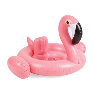 Wholesale 80CMX70CM Inflatable Flamingo Pool Toy Float Inflatable Rose Pink Cute Ride-On donuts Pool Swim Ring Floats