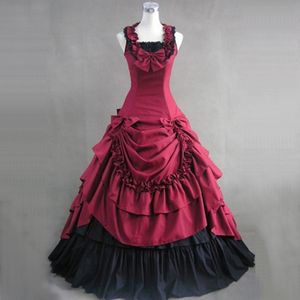 2023 Blue Cotton Victorian Southern Party Dress Belle Ball Gown Dress Reenactment Theatre Costume Hög kvalitet för kvinnor