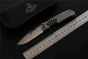 Ücretsiz nakliye, kevin johnTilock açık Flipper Katlanır bıçak Titanyum kolu M390 blade Taktik kamp survival Bıçaklar EDC araçları