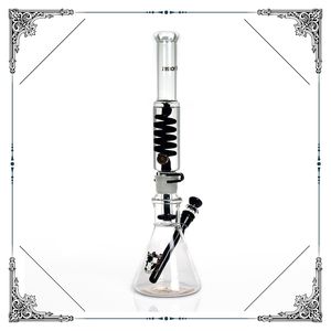 Phoenix 18 inch tall glass beaker bongs with freezable coil glycerin bong showerhead perc glass smoking pipe fab jet build a big bong hookah