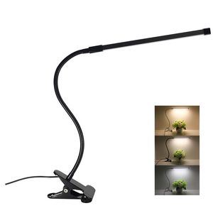 LED Desk Lampa Ściemniana Ochrona oczu Noc Light Flex Clamp Lampa Klip na Light Stół USB Light