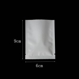 6*9cm 200Pcs/Lot White Flat Open Top Aluminum Foil Plastic Package Bags Glossy Vacuum Pouches Food Storage Heat Seal Mylar Bag Free sgipping