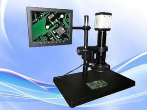 Цифровой промышленный осмотр зум видеомикроскоп USBVGA выход +CCD камеры