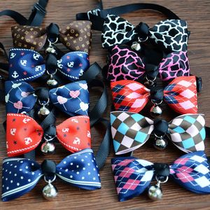 Multi Colors Lovely Bow Cats Dog Tie Dogs Bowtie Collar Pet Supplies Bell Necktie Collar 1Pcs