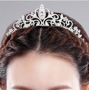 Düğün Gelin Taç Şapkalar Parlak Rhinestone Tiaras Kafa Pin Saç Ornama Takı Aksesuarları Kadınlar Için Tokalar Noel Hediyesi
