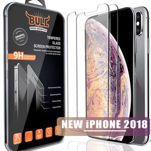 Choque Touro Marca Para Samsung S9 S8 S7 S6 Aristo 6s V3, o S para 2018 novo iPhone X 8plus 7 6 2.5D Explosão Shatter protetor de tela Gal.