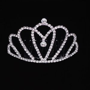 Flickor kronor med rhinestones bröllop smycken brud headpieces födelsedagsfest prestanda pagant kristall tiaras bröllop tillbehör # bw-t060