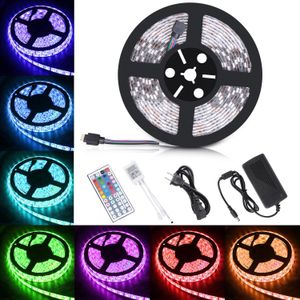 Waterproof Strips IP65 5M 300 Leds 5050 RGB Led Strips Remote controller 12V 5A power supply