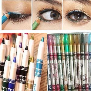 12 kolorów Glitter Eyeliner Pencil Pen Pen Kosmetyczne zestaw makijażu