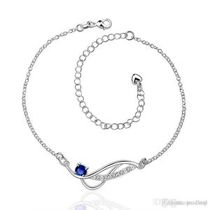 Wholesale sexy legs anklets for sale - Group buy Foot Jewelry Silver Plated Anklets for Girlfriend Women Sexy Body Jewelry Charms Leg Bracelet Korean Anklet KKA1749