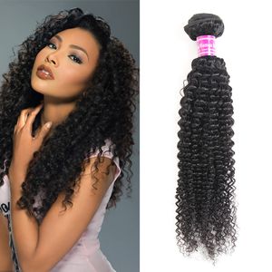 Brasileiro Kinky Curly Virgem Feixes de Cabelo Humano Remy Peruano Indiano mongol molhado e ondulado cabelo humano Tece Extensões