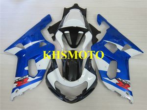 Kit carena stampo iniezione per SUZUKI GSXR600 750 K1 01 02 03 GSXR600 GSXR750 2001 2002 2003 Set carene bianco blu superiore + regali SM24