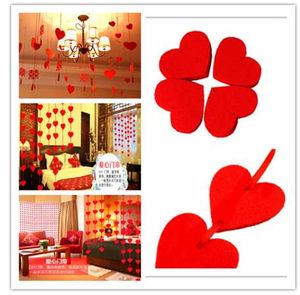 2.7 m Moda Aşk Kalp Perde Bayrak Dekorasyon Sevgililer Günü Düğün Parti Dokunmamış Banner Garland 6zsh282