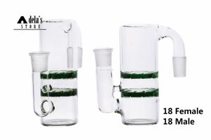 Ashcatcher Tornado Ciclone Turbina Perc Vidro de Fumaça de 90 graus Tubulação de água 14mm 14.4mm 18mm 18.8mm junta Bong Bong Catcher Cinzeiro