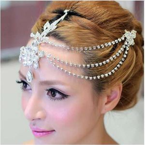 Clear Crystal Dangle Foree Headband Tiara Crown Nupcial Pageant Prom Prom Headpieces Leardrop de casamento Acessórios de jóias 1 pc