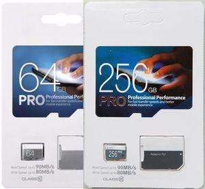 PRO 256GB 128GB 64GB 32GB TF بطاقة ترانس فلاش 90MB / ق 80MB / ق الدرجة 10 للهواتف الذكية كاميرات