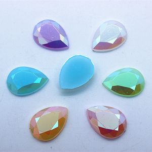 100 stks mm kristal ab jelly kleur acryl steentjes platte back kralen diy sieraden kledingstuk accessoires ZZ2