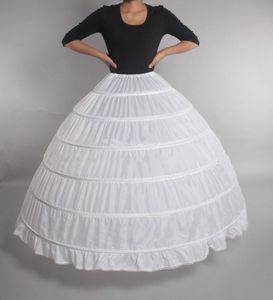 Ball Gown 6 Hoops Petticoat Wedding Crinoline Bridal Underskirt Layes Slip 6 Hoop Skirt Crinoline For Quinceanera Dress