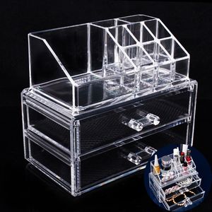 Acrylic Makeup Organizer Cosmetic Organizer Makeup Storage Drawers Brush Holder Maquillage Jewelry Storage Box