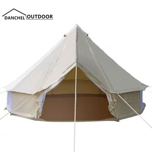 India yurt style light khaki full cotton canvas bell tent with stove jacket on the wall, 2018 new update