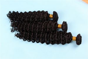 ディープウェーブブラジルの人間の髪は、100個の未加工のバージンヘア3バンドル卸売価格60gパック5pcs 1ロットを織ります