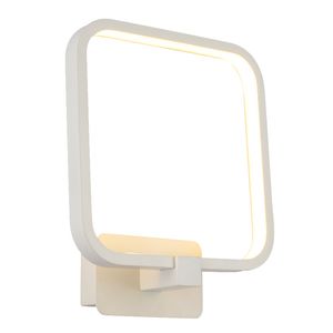 Modern 15W LED Bedroom Wall Lamp Square White Aluminum Frame Mirror Front Creative Stair Corridor Bathroom Light Sconces