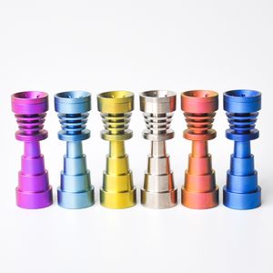 Chiodo in titanio senza cupola 6 in 1 Chiodi GR2 10mm 14mm 18mm Giunto Bong in vetro per tubi dell'acqua Tubi in vetro Universale e conveniente